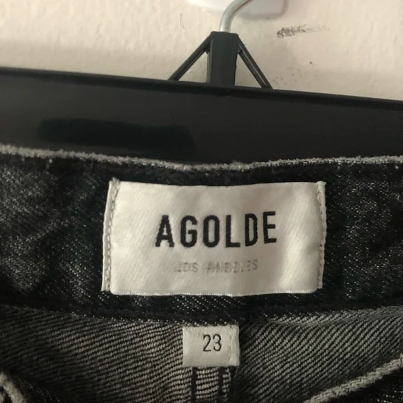 Agolde Low Slung Baggy 30.5” Jeans in Ditch Grey Wash Size 23 Waist Relaxed Fit - Picture 7 of 16